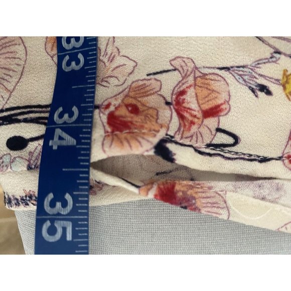 Knox rose Women's Shrug Poncho Pink Floral lightweight flowy Size XS - Picture 9 of 11